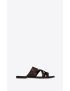 [SAINT LAURENT] culver mules in smooth leather 671904DWE006023