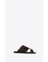 [SAINT LAURENT] culver mules in smooth leather 671904DWE006023