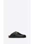 [SAINT LAURENT] nichols clogs in smooth leather 687617AAAGY1000