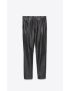 [SAINT LAURENT] pleated pants in vintage drummed leather 682333YCFC21000