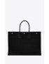 [SAINT LAURENT] rive gauche large tote bag in embroidered raffia and leather 5094152M21E1050