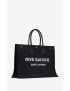 [SAINT LAURENT] rive gauche large tote bag in printed canvas and leather 50941596N9E1070
