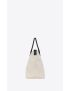 [SAINT LAURENT] rive gauche maxi shopping bag in printed canvas and smooth leather 685543FAADW9083
