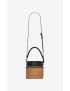 [SAINT LAURENT] bahia small bucket bag in smooth leather and wicker 686375AAAF41020