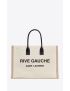 [SAINT LAURENT] rive gauche large tote bag in printed canvas and leather 509415FAABR9054