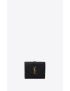 [SAINT LAURENT] envelope compact tri fold wallet in mix matelasse grain de poudre embossed leather 651028BOW911000
