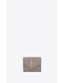 [SAINT LAURENT] cassandre matelasse compact tri fold wallet in grain de poudre embossed leather 403943BOW011202