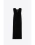 [SAINT LAURENT] strapless dress in velvet with rhinestones 699320Y525R1000