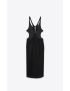 [SAINT LAURENT] long tube dress in velvet 686338Y525R1000