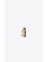[SAINT LAURENT] clover heart brooch in metal and resin 692010Y15269356
