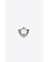 [SAINT LAURENT] rhinestone shield brooch in metal 684404Y15269314