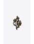 [SAINT LAURENT] rhinestone rose brooch in metal 682581Y15269311