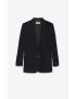 [SAINT LAURENT] long single breasted jacket in cupro velvet 691739Y525R1000