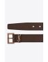 [SAINT LAURENT] cassandre belt with square buckle in leather 6344400H70B2032