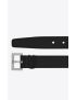 [SAINT LAURENT] cassandre belt with square buckle in grain de poudre embossed leather 634440BTY0X1000