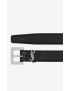 [SAINT LAURENT] cassandre thin belt with square buckle in lizard embossed leather 612616CJ50E1000