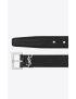 [SAINT LAURENT] cassandre belt with square buckle in lizard embossed leather 634440CJ50E1000
