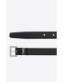 [SAINT LAURENT] cassandre thin belt with square buckle in grained leather 612616DTI0E1000