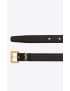 [SAINT LAURENT] cassandre thin belt with square buckle in grained leather 612616DTI0W1000