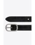 [SAINT LAURENT] can buckle belt in texturized leather 65190428F1D1000
