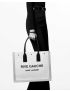 [SAINT LAURENT] rive gauche small tote bag in linen and leather 617481FAABR9054