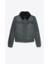 [SAINT LAURENT] jacket with shearling in dark dirty vintage blue denim 652780Y19FA4160