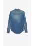 [SAINT LAURENT] western shirt in japanese lake blue denim 615139Y09LA4056