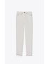 [SAINT LAURENT] raw edge carrot fit jeans in vintage white denim 612061Y888O9601