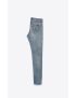 [SAINT LAURENT] low rise jeans in dirty sandy blue denim 614447YA5074781