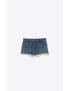 [SAINT LAURENT] raw edge shorts in indigo sky blue denim 644353Y957A4116
