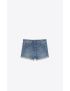 [SAINT LAURENT] high waisted shorts in studded fall blue denim 684418Y893V4997