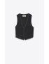 [SAINT LAURENT] tuxedo vest in grain de poudre 647510Y512W1000