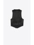 [SAINT LAURENT] tuxedo vest in grain de poudre 647510Y512W1000