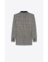 [SAINT LAURENT] single breasted jacket in houndstooth wool and velvet collar 661324Y3D131095