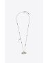 [SAINT LAURENT] long multi charm necklace in metal, onyx and mother of pearl 692175Y1LON9362