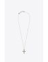 [SAINT LAURENT] long romantic cross charm necklace in metal 687161Y15268110