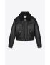 [SAINT LAURENT] quilted jacket in lambskin with shearling collar 664455YCFO21000