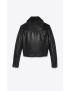 [SAINT LAURENT] quilted jacket in lambskin with shearling collar 664455YCFO21000