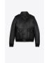 [SAINT LAURENT] leather and shearling bomber 656250YCEO21000