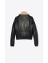 [SAINT LAURENT] aviator bomber jacket in grained sheepskin with shearling collar 646436YCDV21023