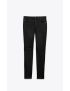 [SAINT LAURENT] high rise skinny pants in grained stretch leather 619744Y5RG21000