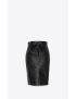 [SAINT LAURENT] pencil skirt in crocodile embossed leather 695357Y5SU21000