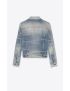 [SAINT LAURENT] fitted jacket in hilton sky blue denim 597085Y31KA4055