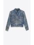 [SAINT LAURENT] destroyed jacket in 70s blue trash denim 664366YE9574342