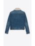 [SAINT LAURENT] jacket with shearling collar in used 70s blue denim 561158YY8834621