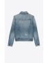 [SAINT LAURENT] destroyed jacket in sky blue denim 627584Y820L4669