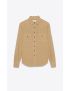 [SAINT LAURENT] western shirt in beige stonewashed denim 597059Y27BB9241