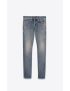 [SAINT LAURENT] slim fit jeans in dirty sandy blue denim 597052Y502V4781