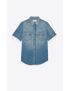 [SAINT LAURENT] classic shirt in light lake blue denim 544825Y09LB4176