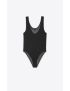 [SAINT LAURENT] bodysuit in sheer knit 700939Y75LI1000